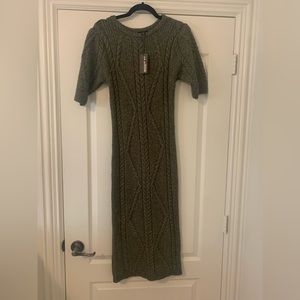 Short sleeve sweater dress